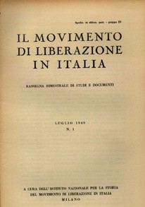 La copertina della rivista Italia Contemporanea dal 1949 al 1974